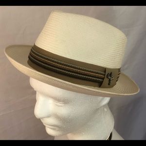 Carlos Santana Salvador Shantung Straw Fedora NWT Size Medium
